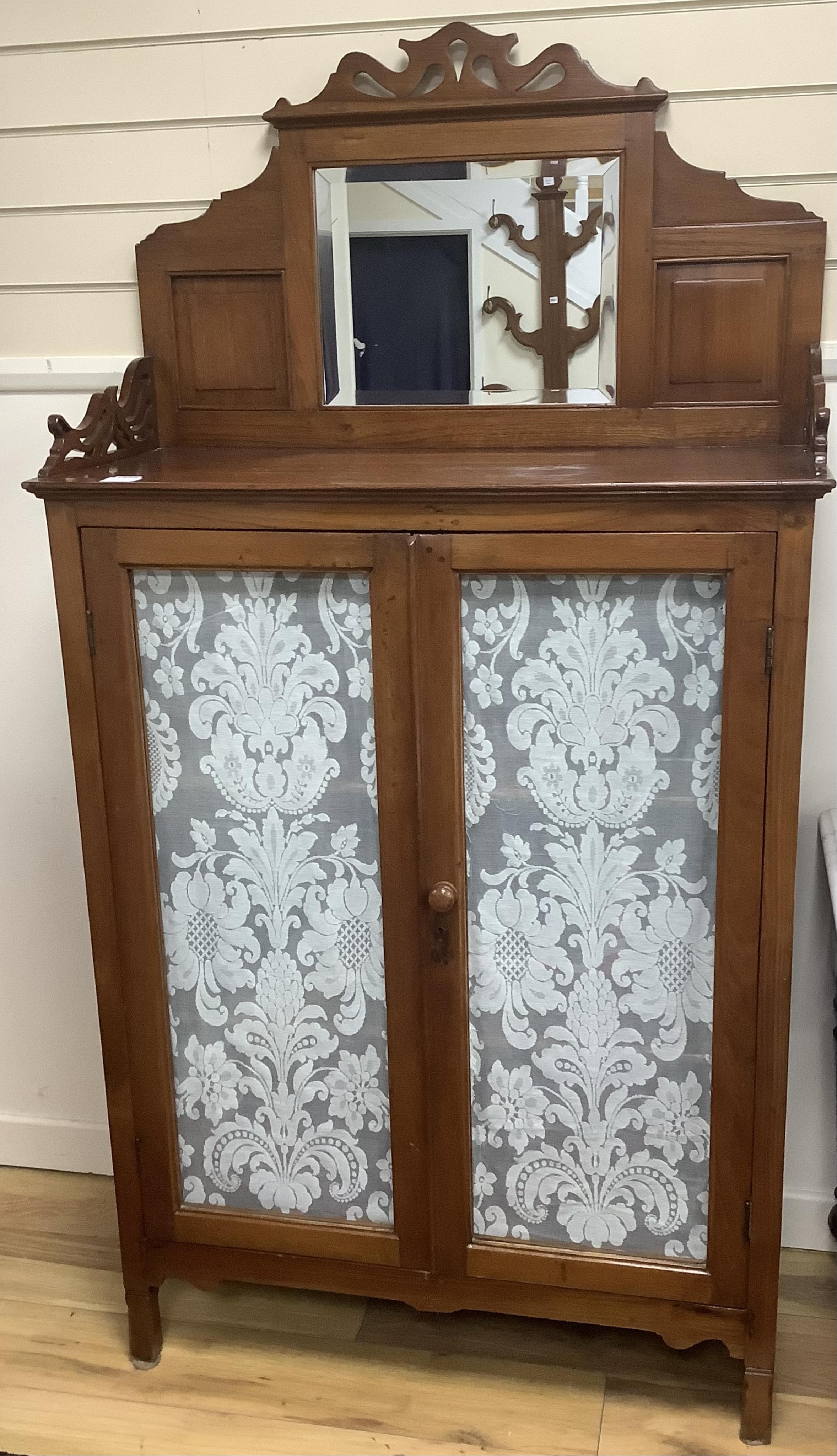 A 19th century Anglo Indian teak vitrine, width 91cm, depth 44cm, height 174cm. Condition - good